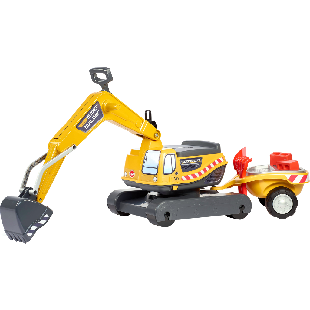 Чудомобіль Falk eкскаватор з причепом жовтий (140A) - изображение 1