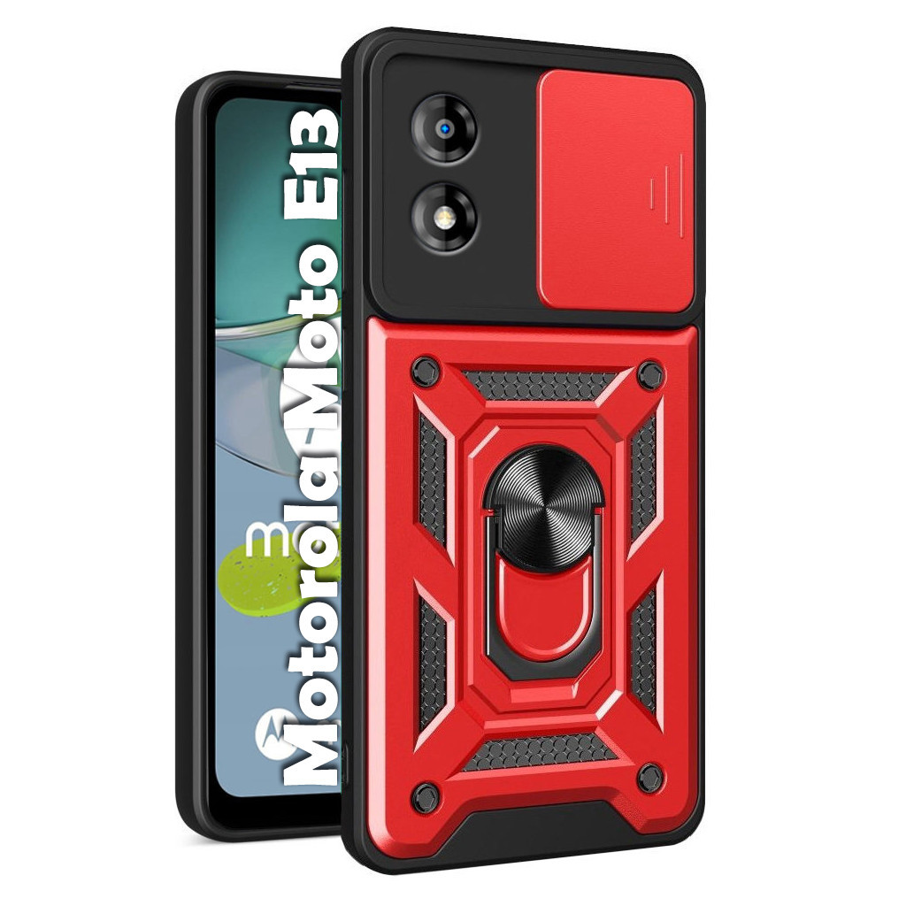 Чохол до мобільного телефона BeCover Military Motorola Moto E13 Red (709104) - зображення 1