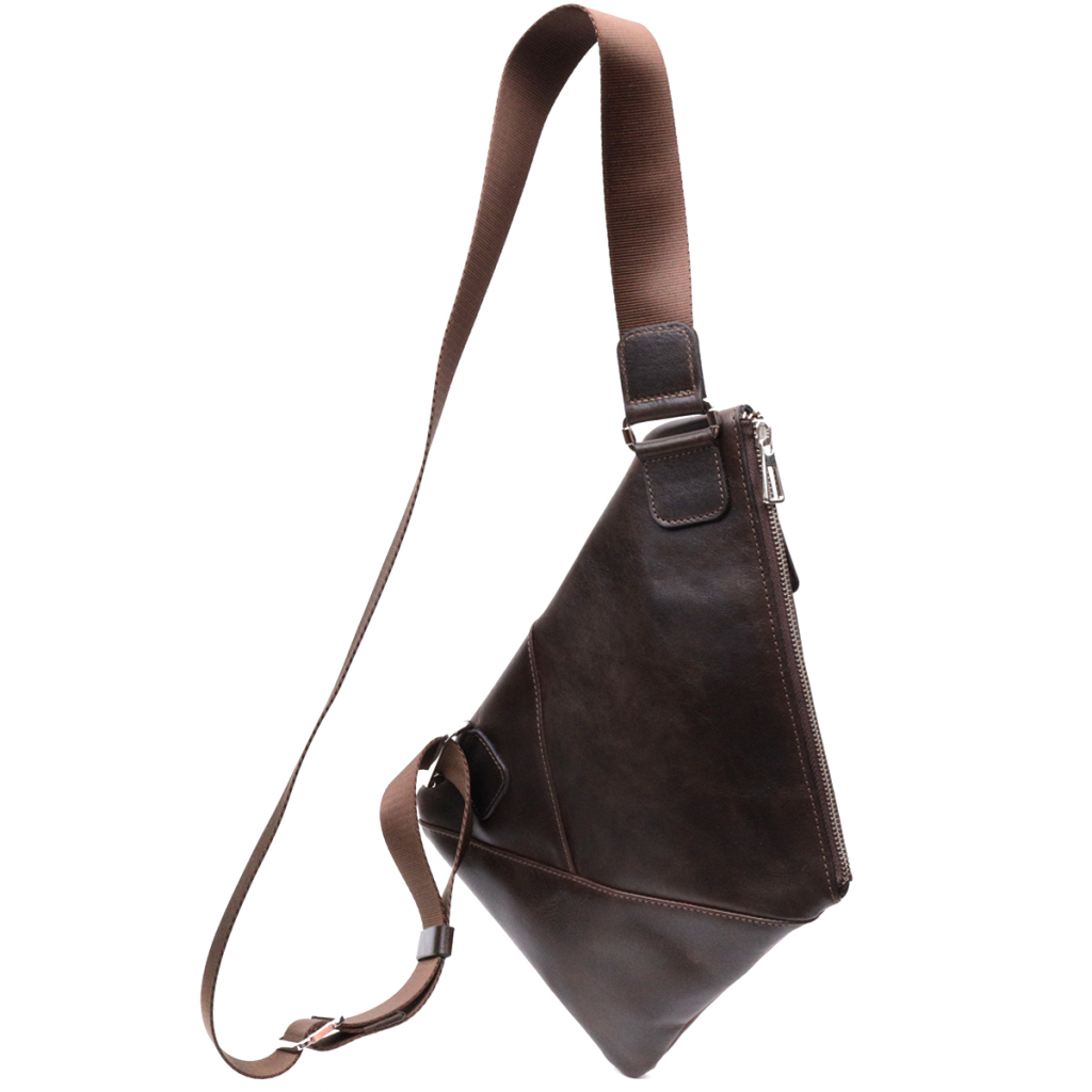 Сумка Grande Pelle Чоловіча на плече з натуральної шкіри Коричнева (11669) - зображення 2