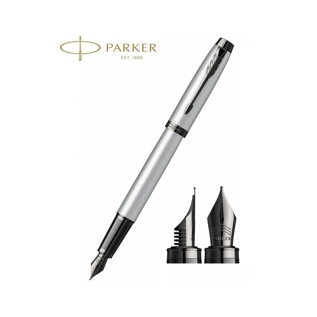 Ручка пір'яна Parker IM 17 Achromatic Grey BT FP F (22 811) - зображення 2