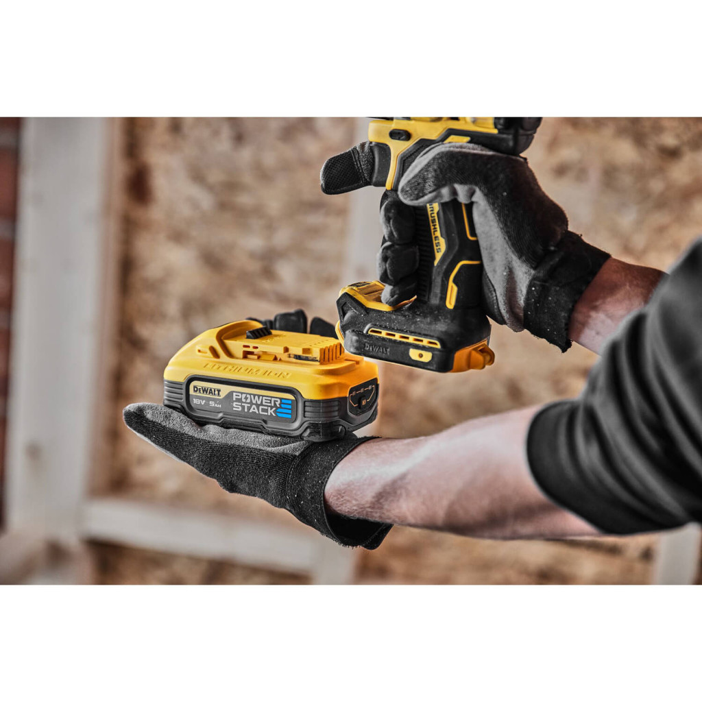 Шуруповерт DeWALT XR Li-Ion PowerStack 18 В, 2x5Ah, 90 Нм, 0-650/0-2000 об/хв, TSTAK (DCD800H2T) - зображення 9