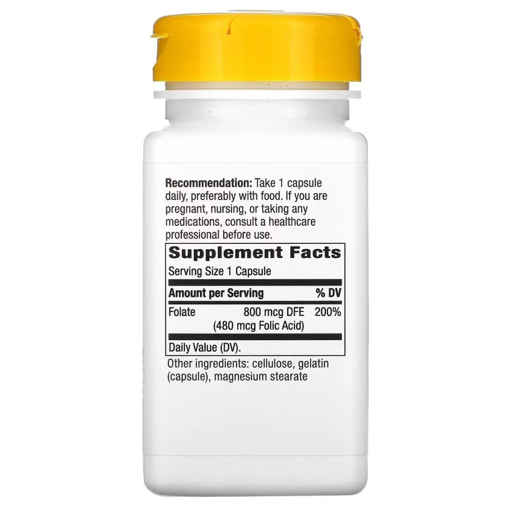 Вітамін Nature's Way Фолат, 800 мкг, Folate, 100 капсул (NWY-40451) - зображення 2