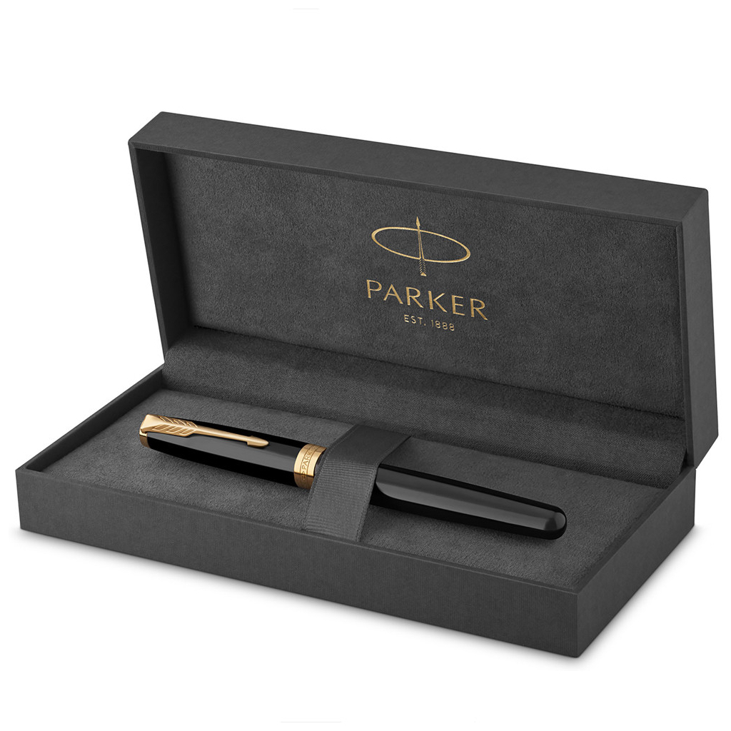 Ручка пір'яна Parker SONNET 17 Black Lacquer GT  FP F (86 015) - зображення 5