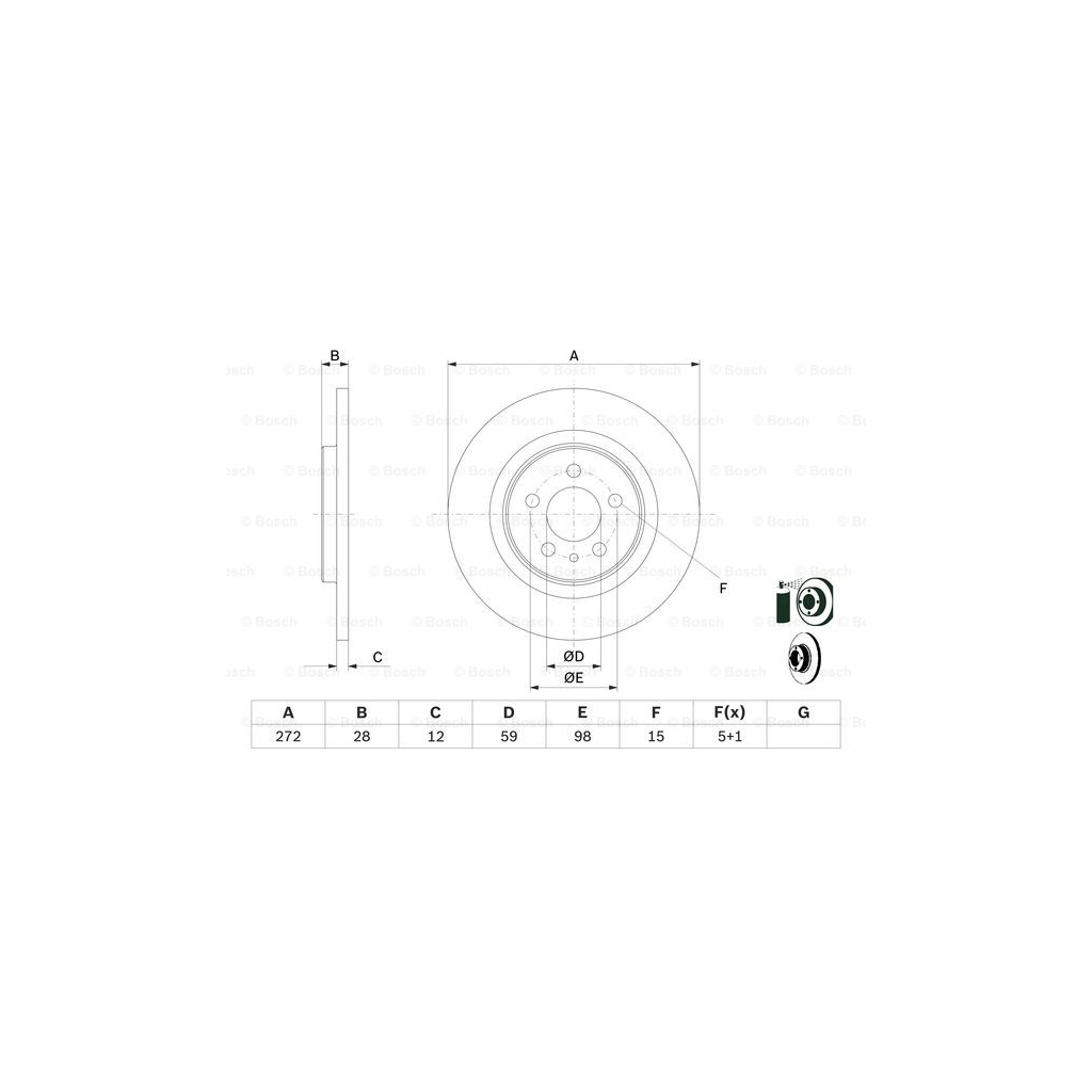 Гальмівний диск Bosch 0 986 479 064 - зображення 5