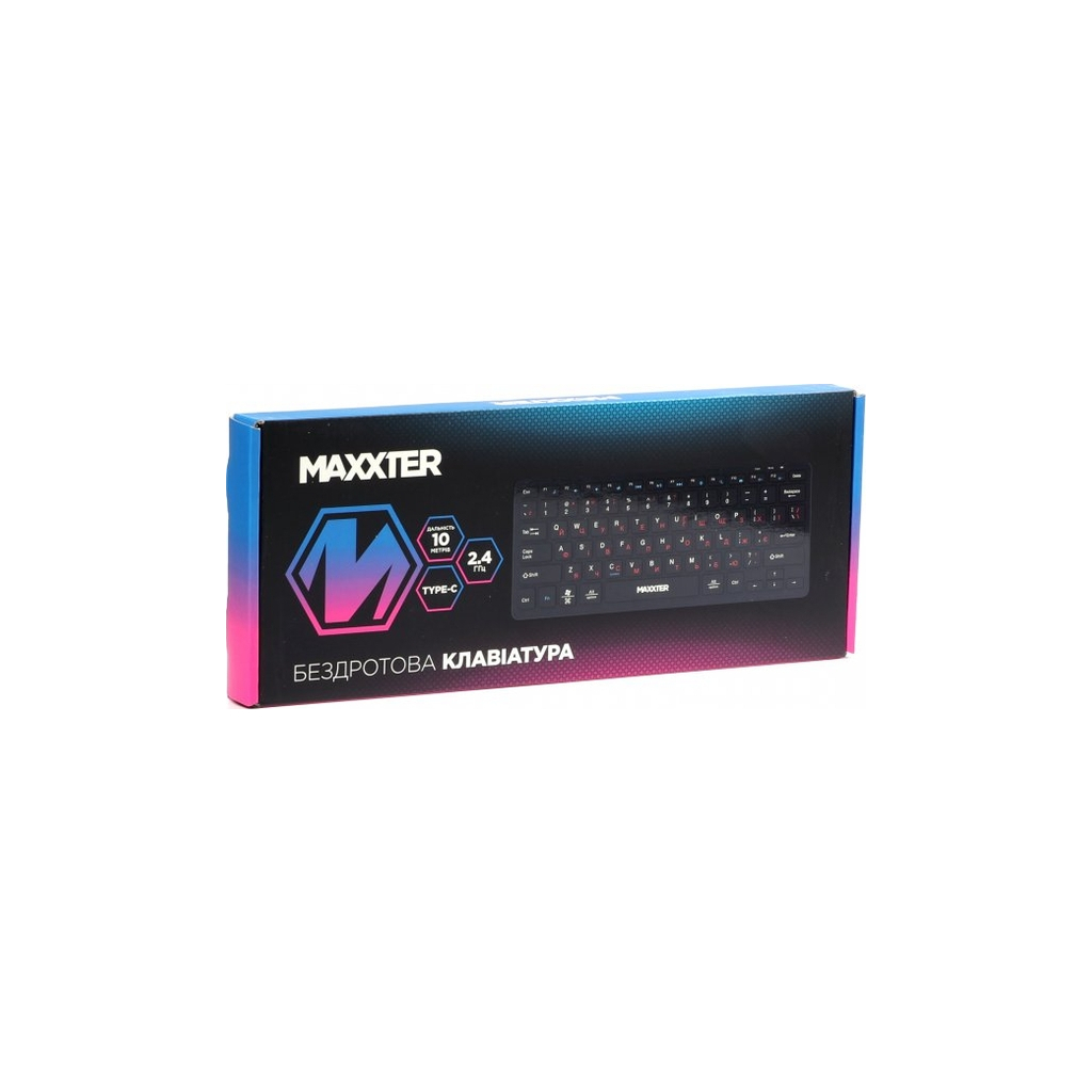 Клавіатура Maxxter KBW-C01B-UA Wireless UA Black (KBW-C01B-UA) - зображення 5