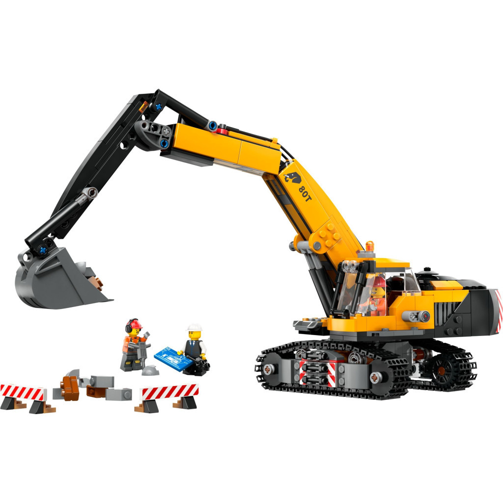 Конструктор LEGO City Жовтий будівельний екскаватор (60420) - зображення 2