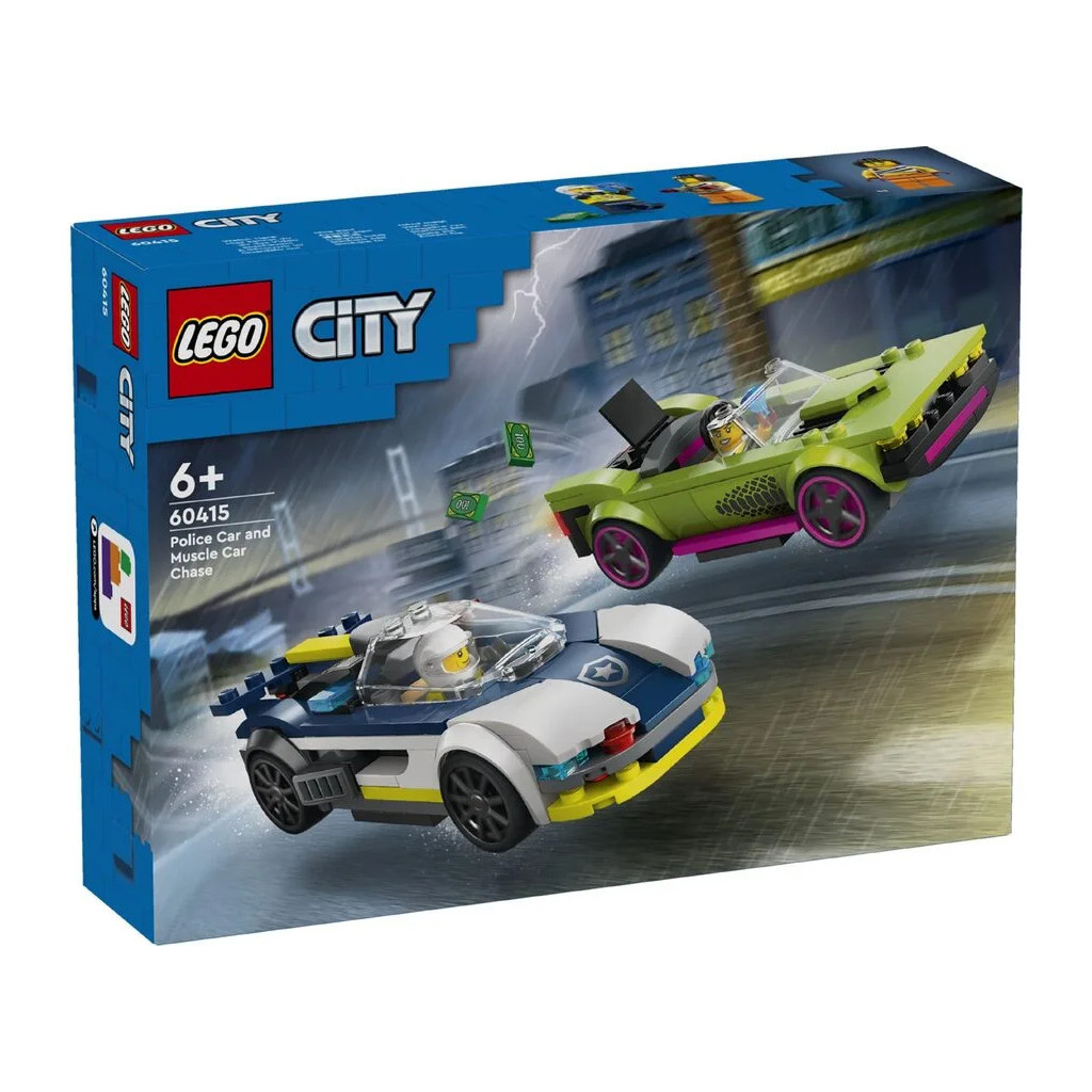 Конструктор LEGO City Переслідування маслкара на поліцейському автомобілі 213 деталей (60415) - зображення 1