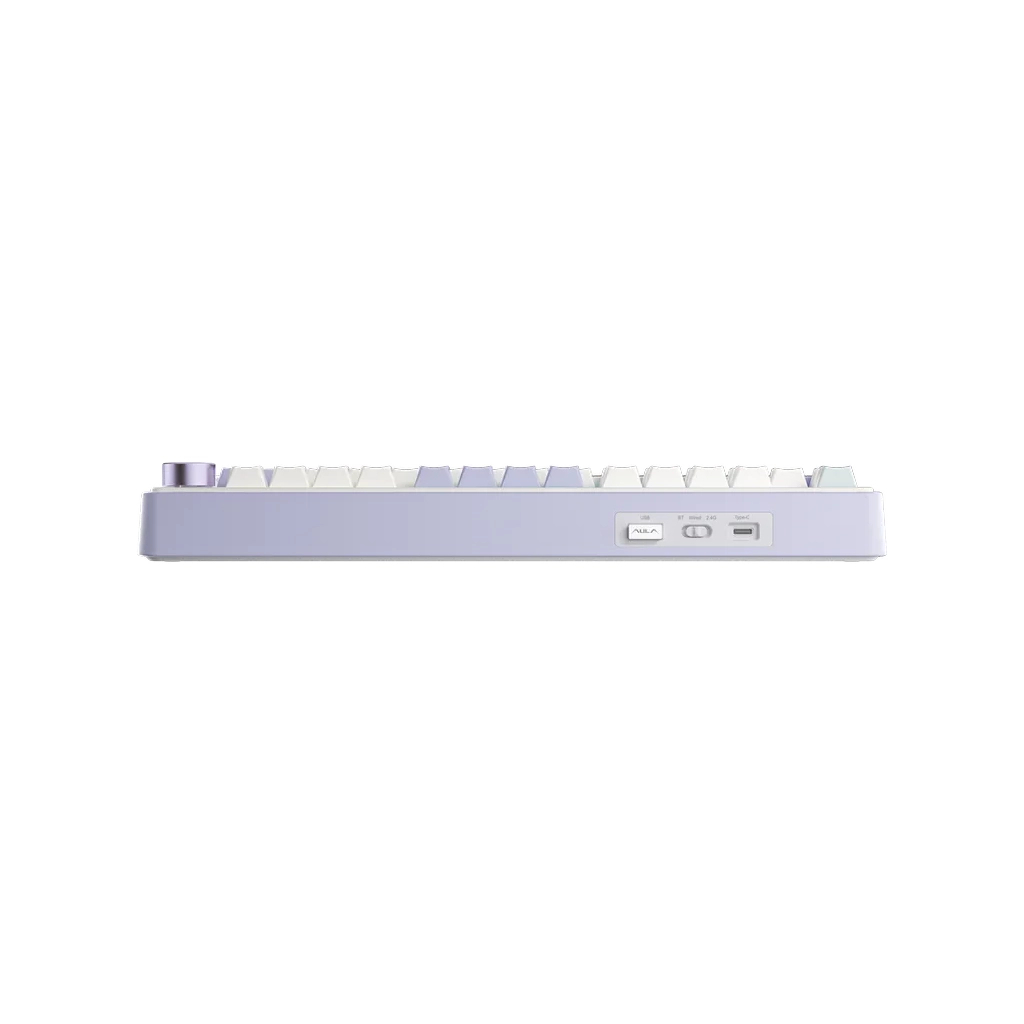 Клавіатура Aula F75 Gasket Greywood V3 switch Hot-Swap PBT Wireless/Bluetooth/USB White (6948391208640) - зображення 6