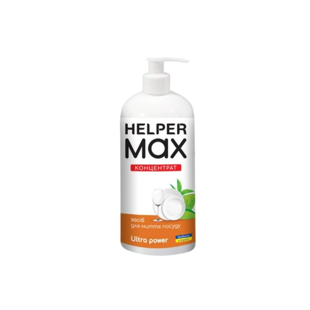 Засіб для ручного миття посуду Helper Max Ultra Рower Концентрат 1 л (4820183972095) - зображення 1