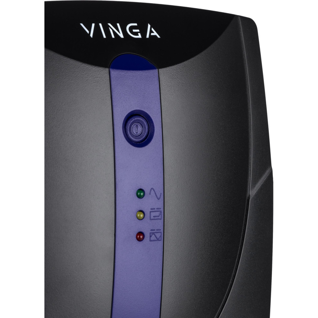 Пристрій безперебійного живлення Vinga LED 1500VA plastic case with USB (VPE-1500PU) - зображення 3