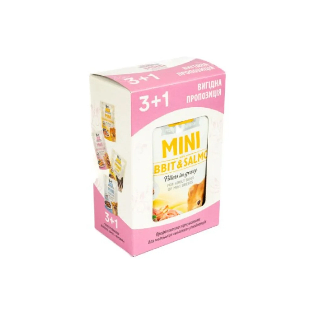 Вологий корм для собак Brit Care Mini мікс 3+1, 340 г (4x85 г) (2700000051719) - зображення 2
