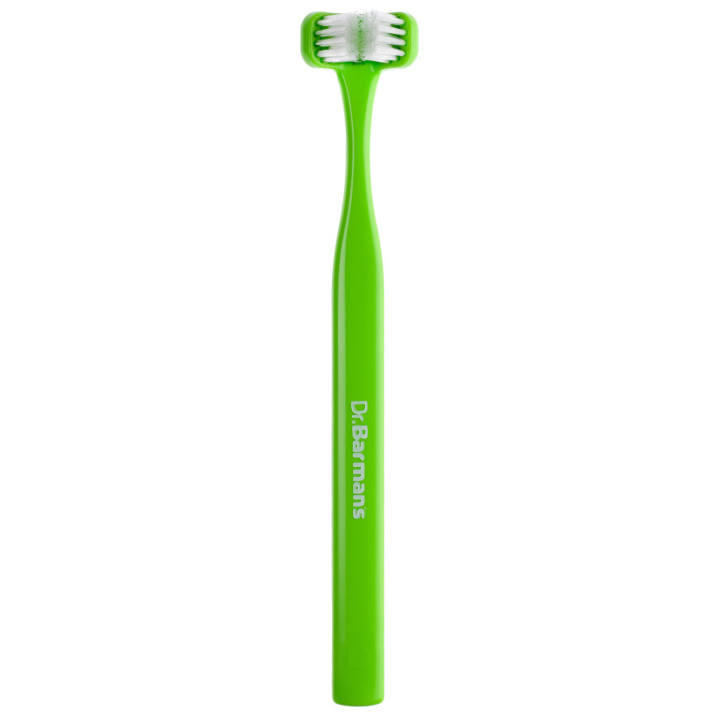 Зубна щітка Dr. Barman's Superbrush Regular Тристороння М'яка Салатова (7032572876212-light-green) - изображение 1