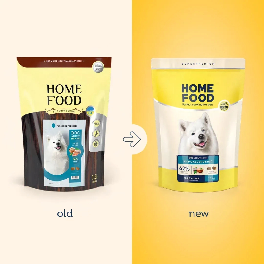 Сухий корм для собак Home Food ADULT MEDIUM Hypoallergenic з фореллю та рисом 1.6 кг (4820235020323) - зображення 2
