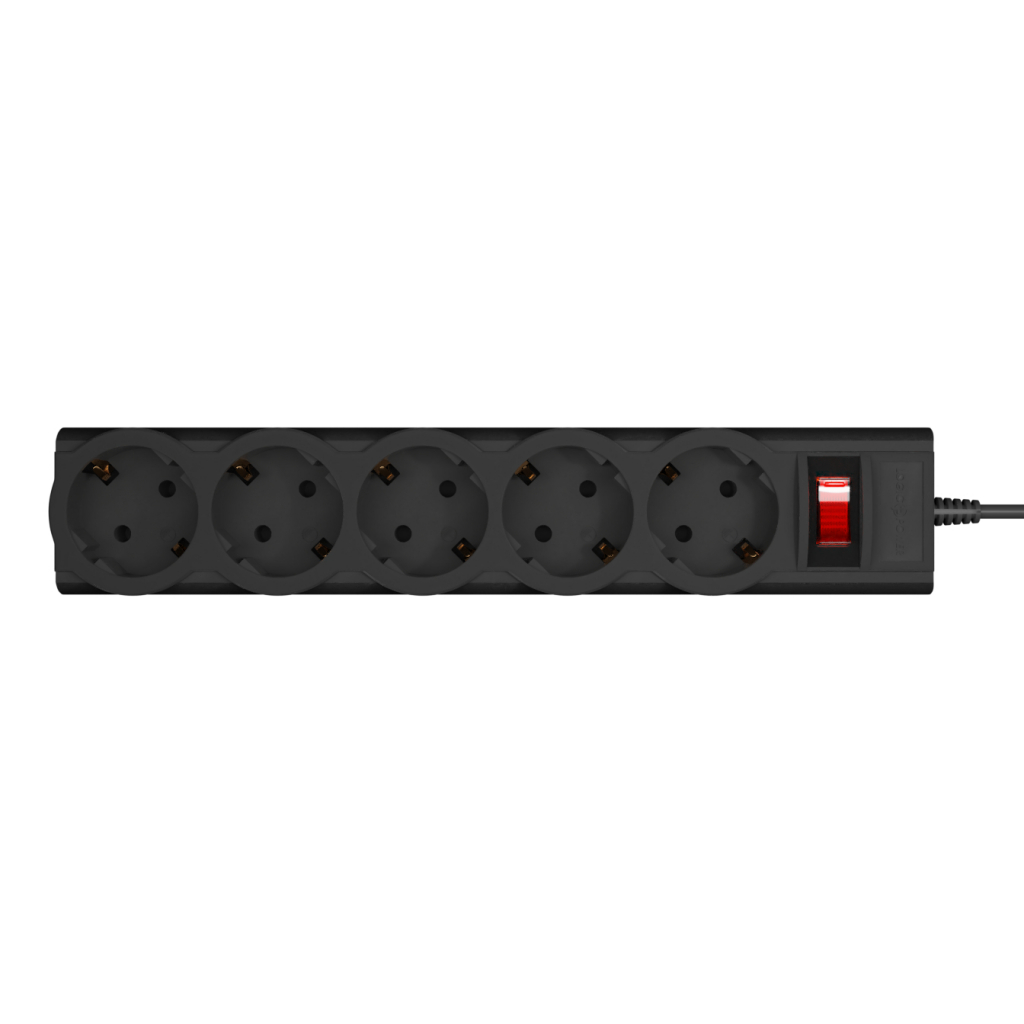 Мережевий фільтр живлення LogicPower LP-X5 PREMIUM, 2m black (9583) - зображення 2