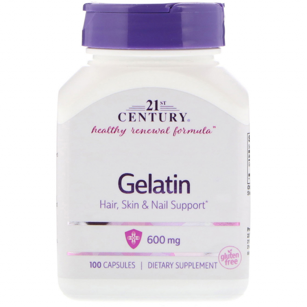 Амінокислота 21st Century Желатин, Gelatin, 600 мг, 100 капсул (CEN-22663) - зображення 1