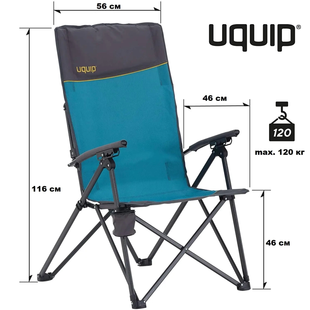 Крісло складане Uquip Becky Blue/Grey (244026) - зображення 6