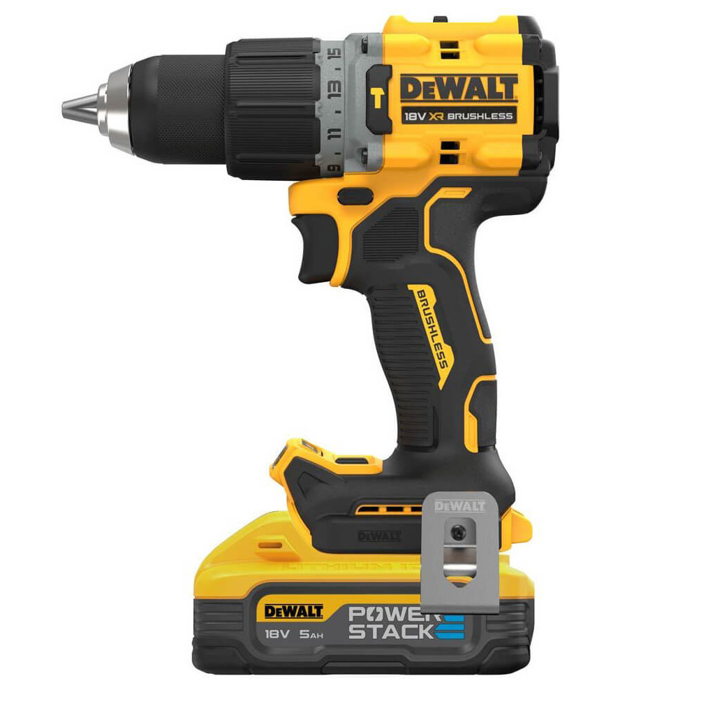 Шуруповерт DeWALT XR Li-Ion PowerStack 18 В, 2x5Ah, 90 Нм, 0-650/0-2000 об/хв, TSTAK (DCD805H2T) - зображення 3