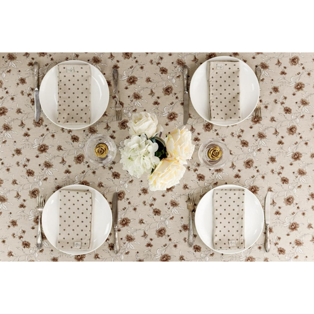 Серветка на стіл Прованс Горох коричневий Господиня 35х45 см (4823093451902) - зображення 2