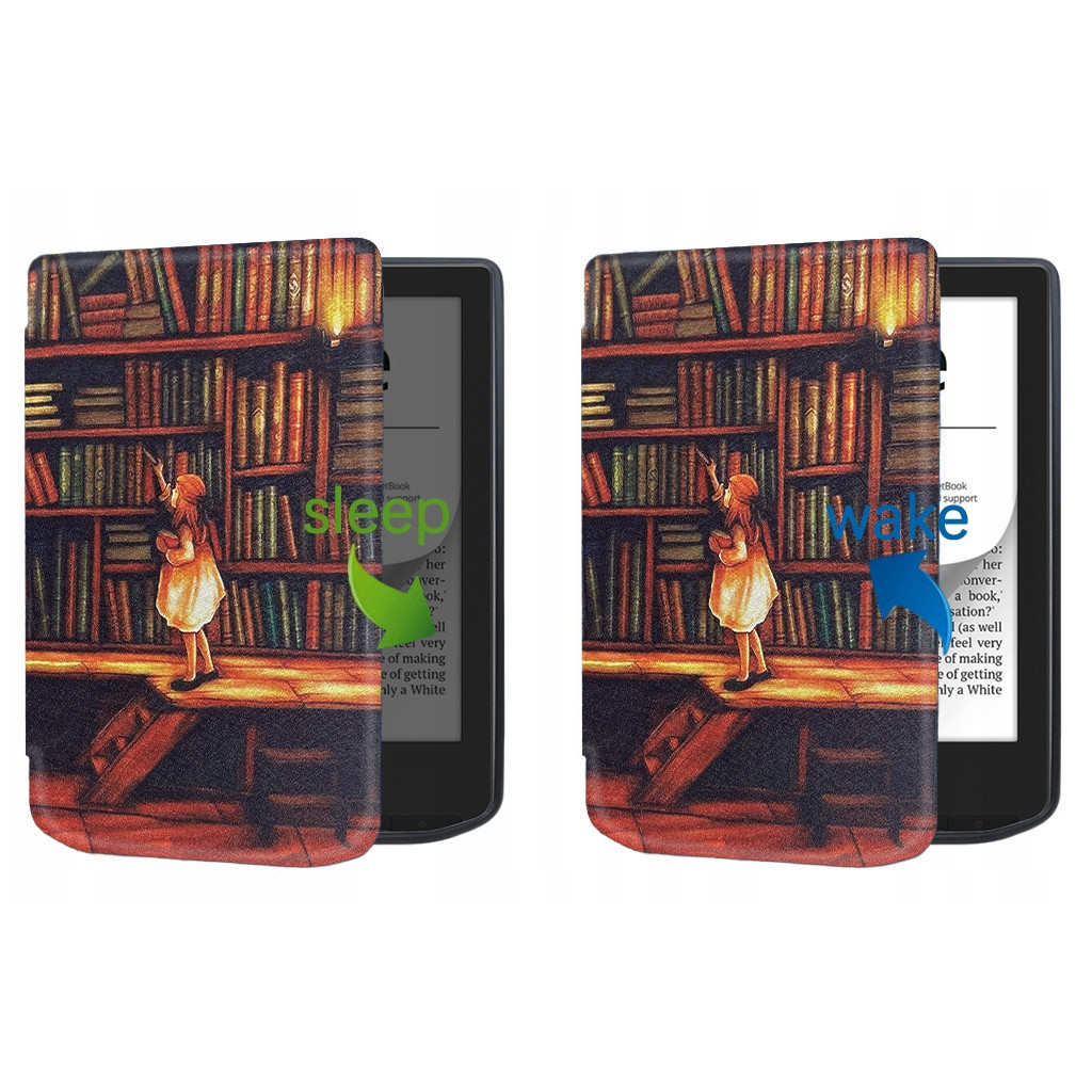 Чохол до електронної книги BeCover Smart Case PocketBook 629 Verse / 634 Verse Pro 6" Library Girl (710975) - зображення 4