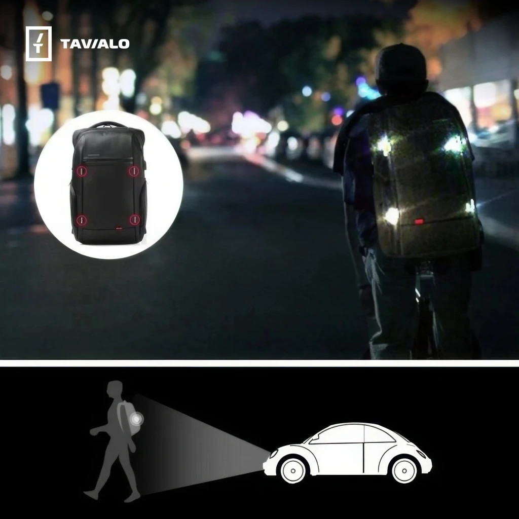 Рюкзак для ноутбука Tavialo 15.6" Smart TB20-1 black, 20л, 46х31х19см (TB20-124BL) - зображення 12