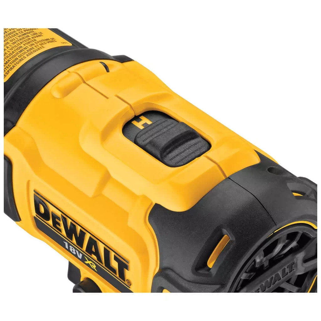 Будівельний фен DeWALT 18В, 290 - 530 °C, 0.5 кг (без АКБ та ЗП) (DCE530N) - изображение 5