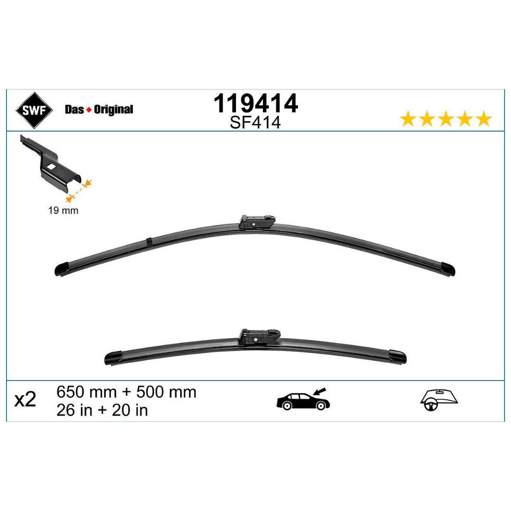 Щітка склоочисника SWF 119414 - зображення 5