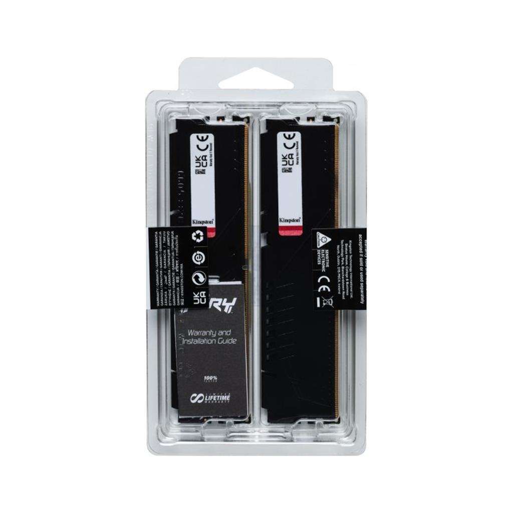 Модуль пам'яті для комп'ютера DDR5 64GB (2x32GB) 5600 MHz Fury Beast Black Kingston Fury (ex.HyperX) (KF556C36BBE2K2-64) - изображение 7