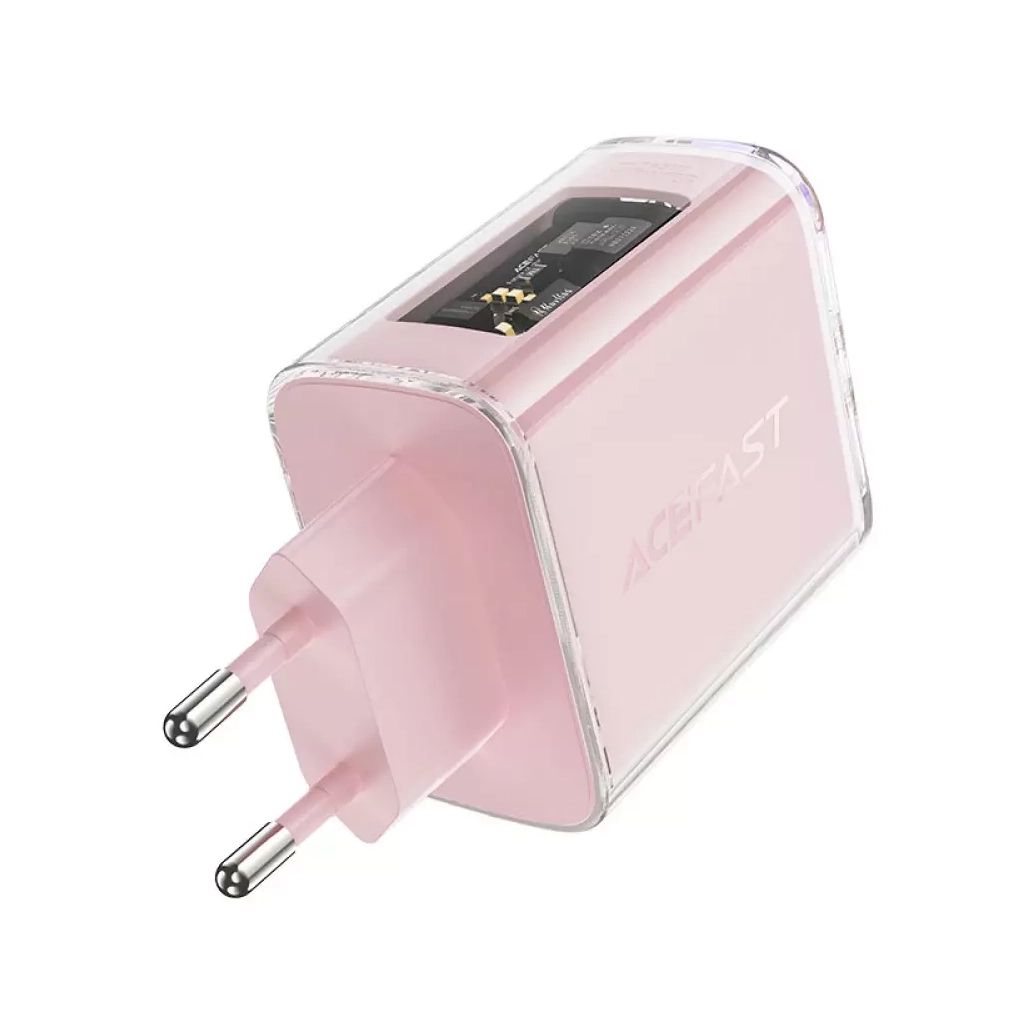 Зарядний пристрій Acefast 3xUSB 65W (2xUSB-C+USB-A) Gan A45 Fast Charger Cherry blossom (6974316282082) - зображення 3