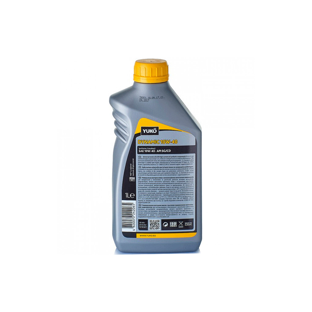 Моторна олива Yuko DYNAMIC 10W-40 1л (4820070242065) - изображение 2