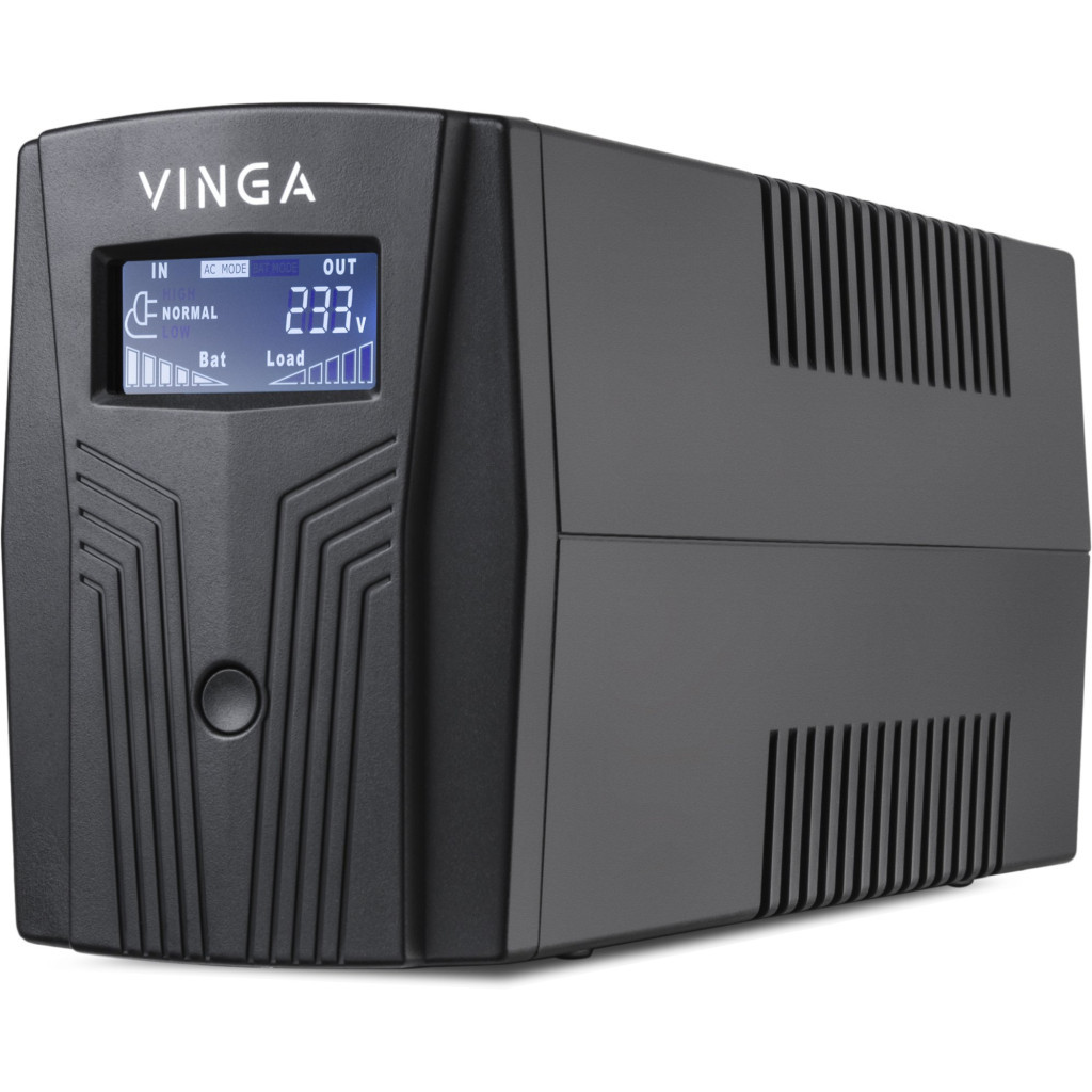 Пристрій безперебійного живлення Vinga LCD 1500VA plastic case (VPC-1500P) - зображення 1