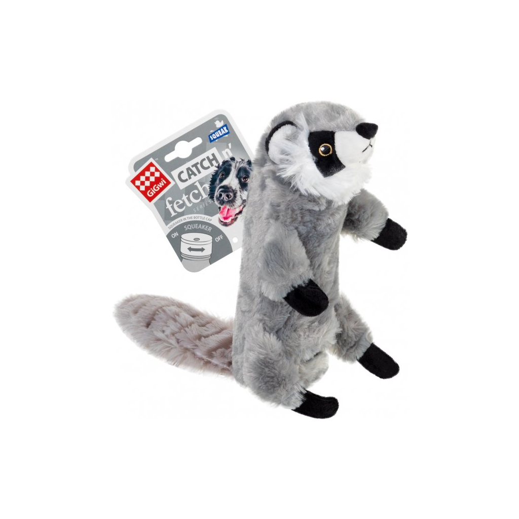 Іграшка для собак GiGwi Catch&fetch Шкіра єнота з пляшкою пищалкою 51 см (75270) - зображення 2