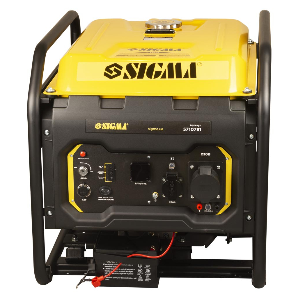 Генератор Sigma інверторний, 7.5/8.0kW, 25л, з виведенням під АВР (5710781) - зображення 9