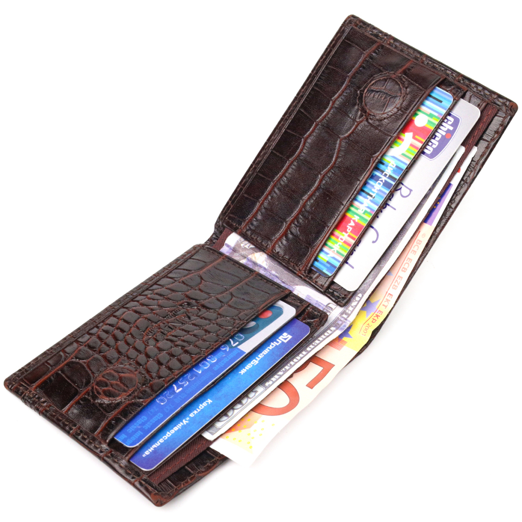 Гаманець Canpellini Затискач із натуральної шкіри Коричневий (21519) - зображення 7