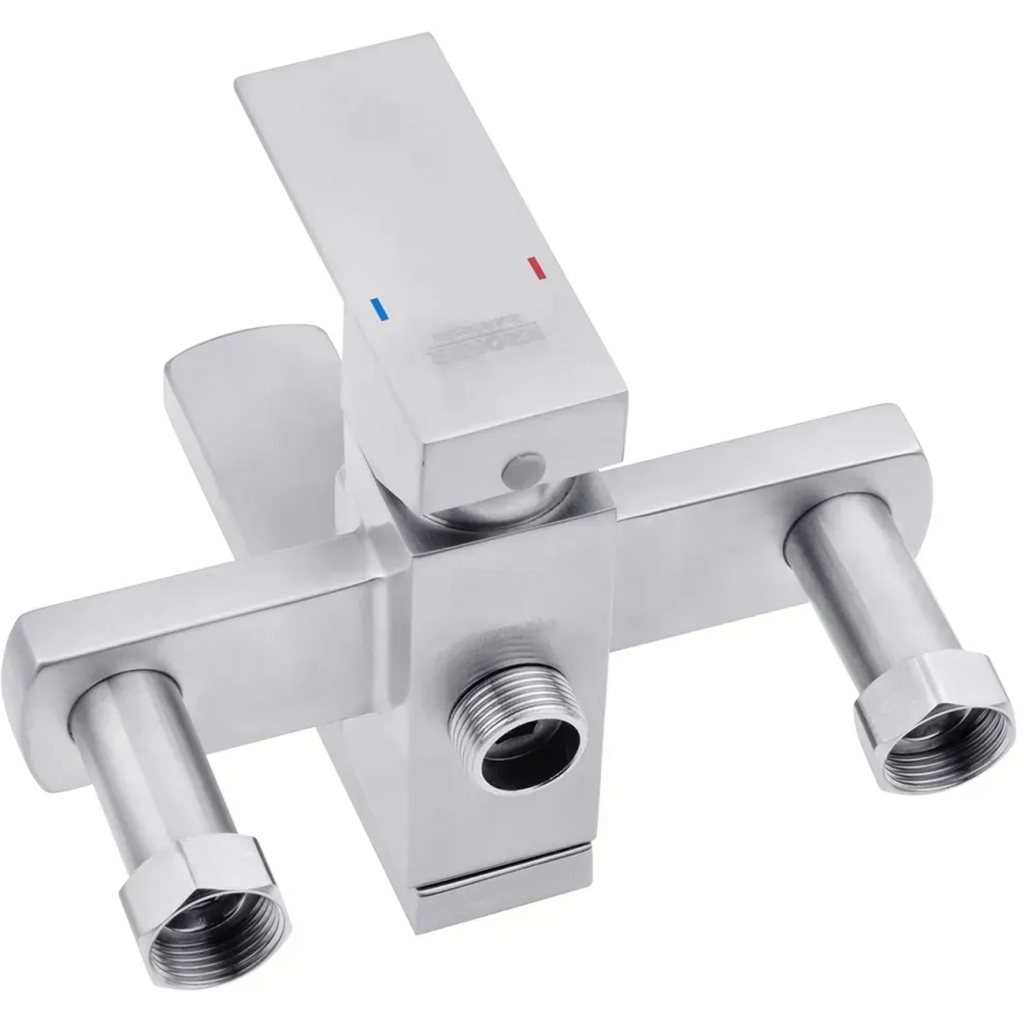 Душовий гарнітур Kroner Edelstahl Kubus-ESG063 + змішувач Edelstahl Kubus-ESG010 + змішувач Kroner Edelstahl Kubus-ESG05 (CVS30172) - изображение 5