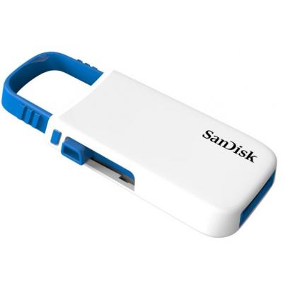 USB флеш накопичувач SanDisk 16GB Cruzer U White/Blue USB 2.0 (SDCZ59-016G-B35WB) - зображення 2
