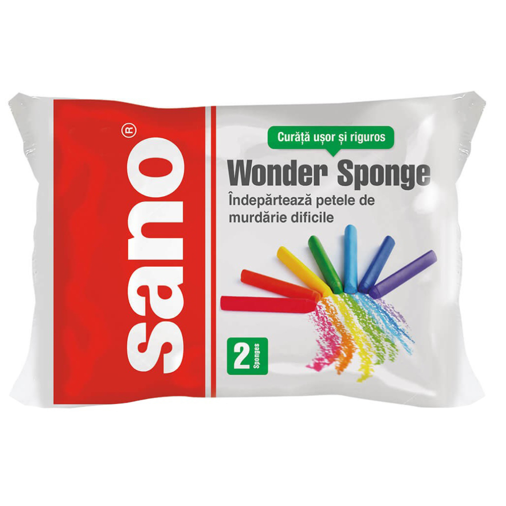 Губка для прибирання Sano Багатофункціональні 2 шт. (7290102991570) - зображення 1