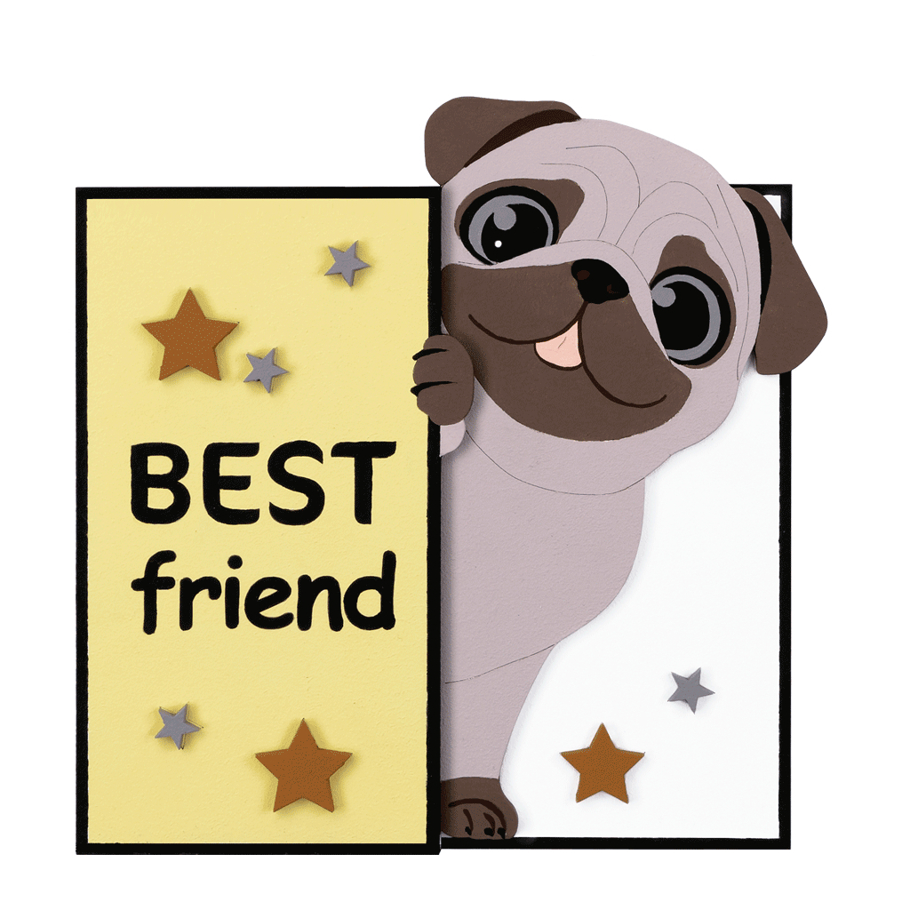 Картина по номерам Rosa Talent 3D Best Friend, МДФ ґрунтоване, 19х19 см (4823098543565) - изображение 1