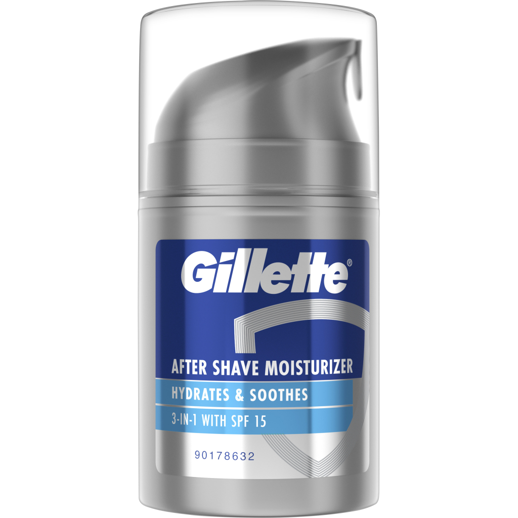 Бальзам після гоління Gillette 3 in 1 Hydrates & Soothes SPF+15 50 мл (8001090303929) - изображение 1