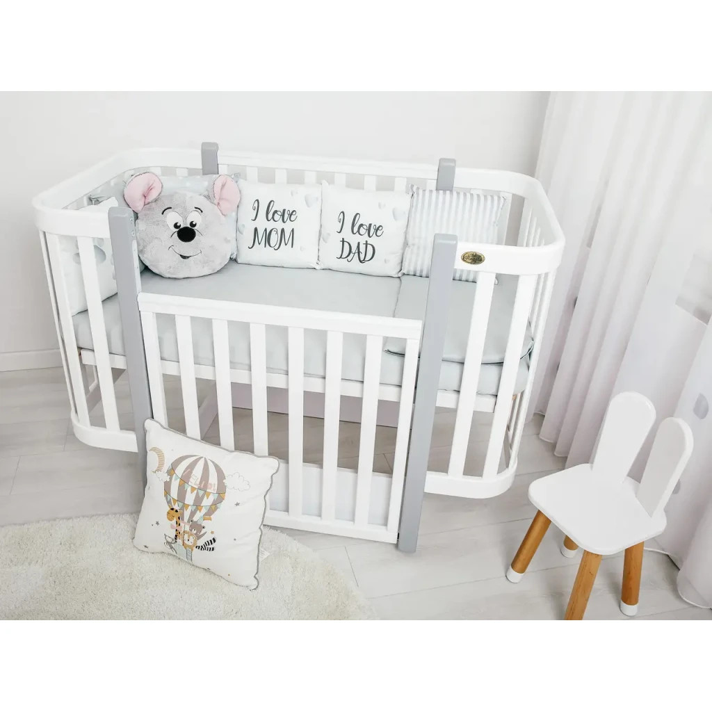 Ліжечко Angelo Magic біле (біло-сіре) 120х60 (12001) - зображення 7