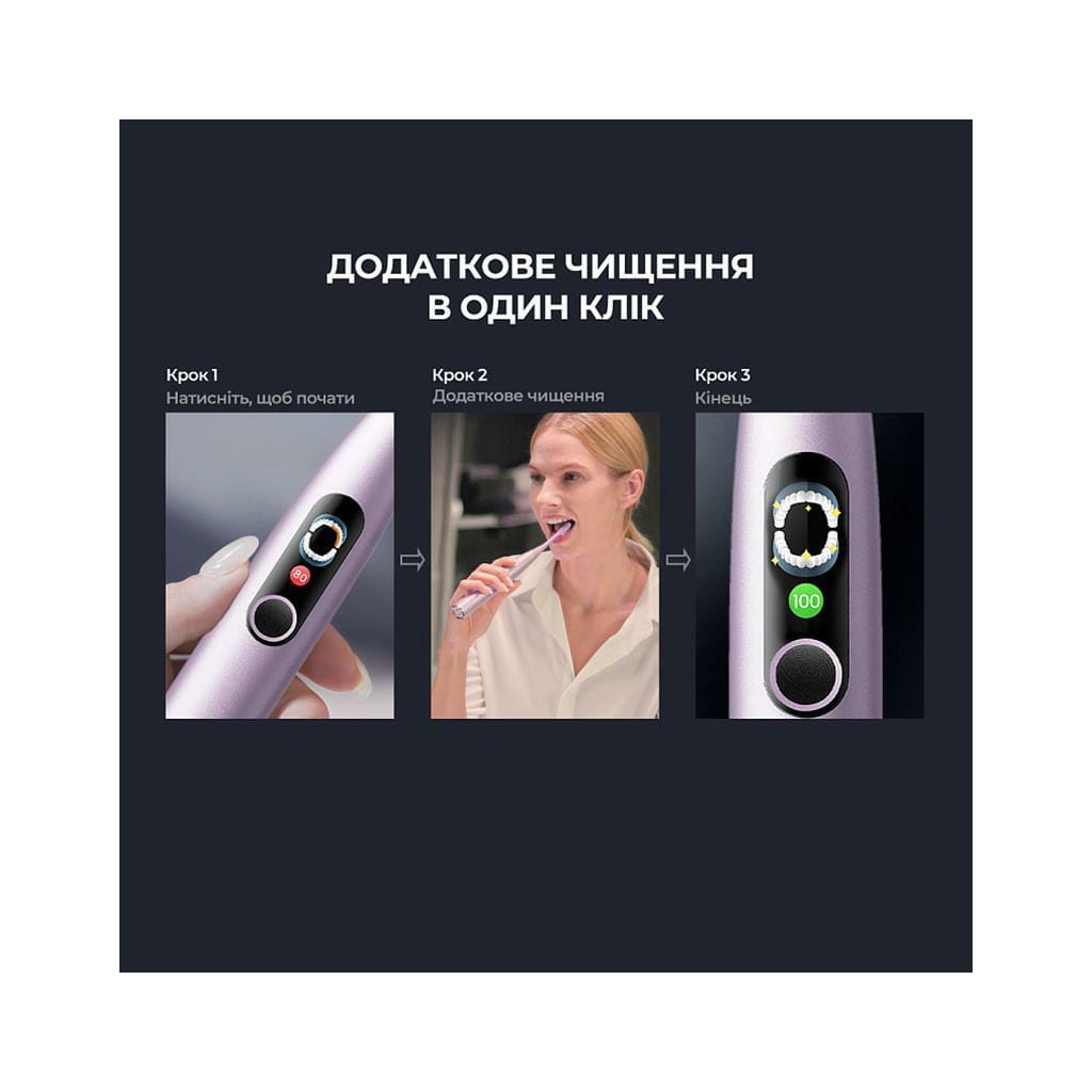 Електрична зубна щітка Oclean X Pro Digital Purple (6970810553475) - зображення 10