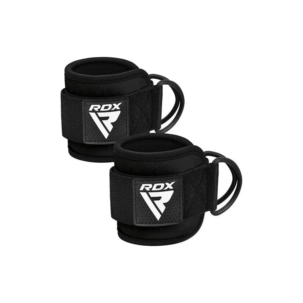 Манжета для тяги RDX A4 Gym Ankle Pro Black Pair (WAN-A4B-P) - зображення 1
