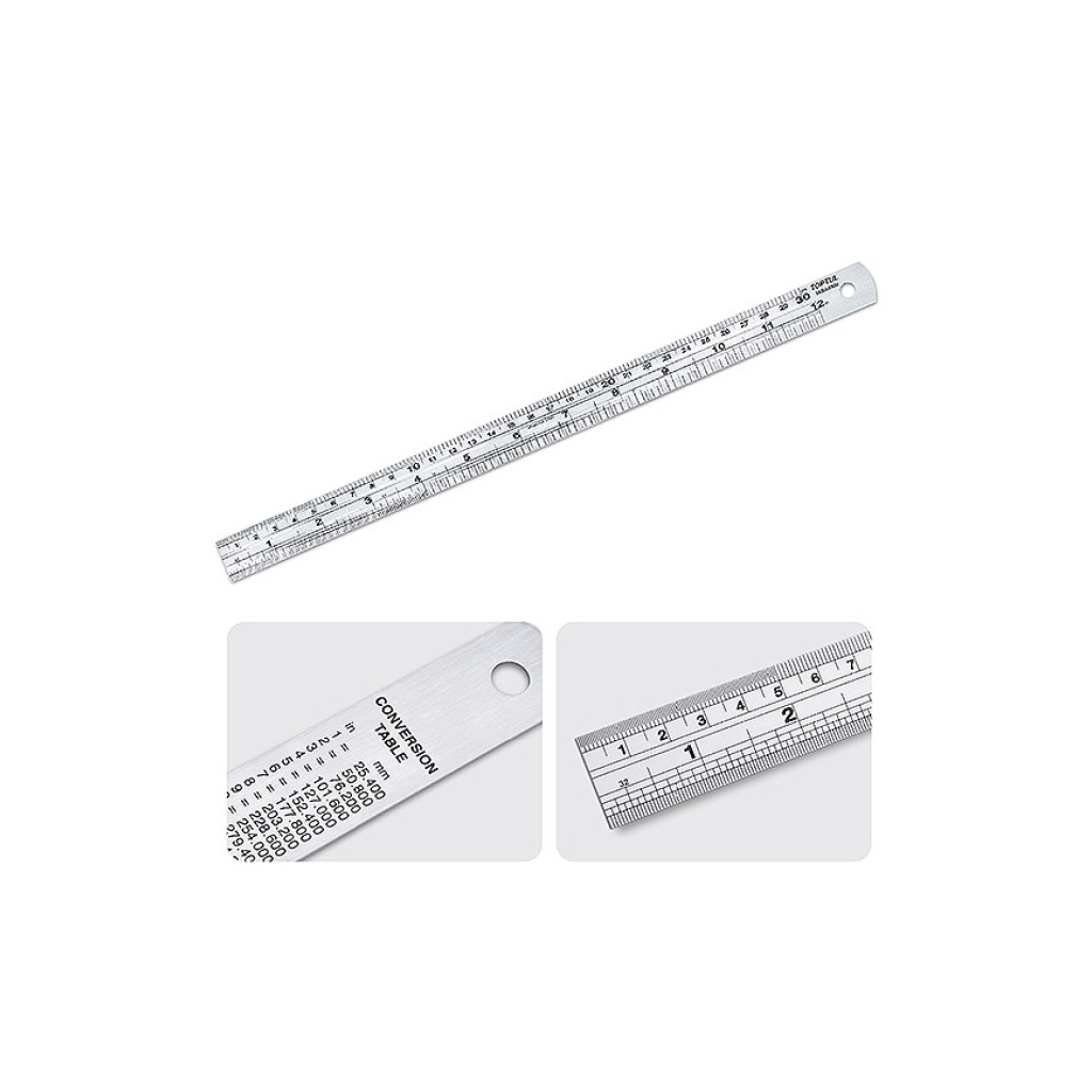 Лінійка будівельна Toptul нержавіюча сталь 150мм (IABA0150) - зображення 2