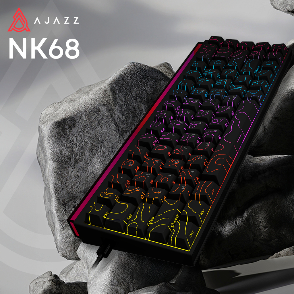 Клавіатура Ajazz NK68 Red Switch USB UA Black (NK68-R-S-B) - изображение 6