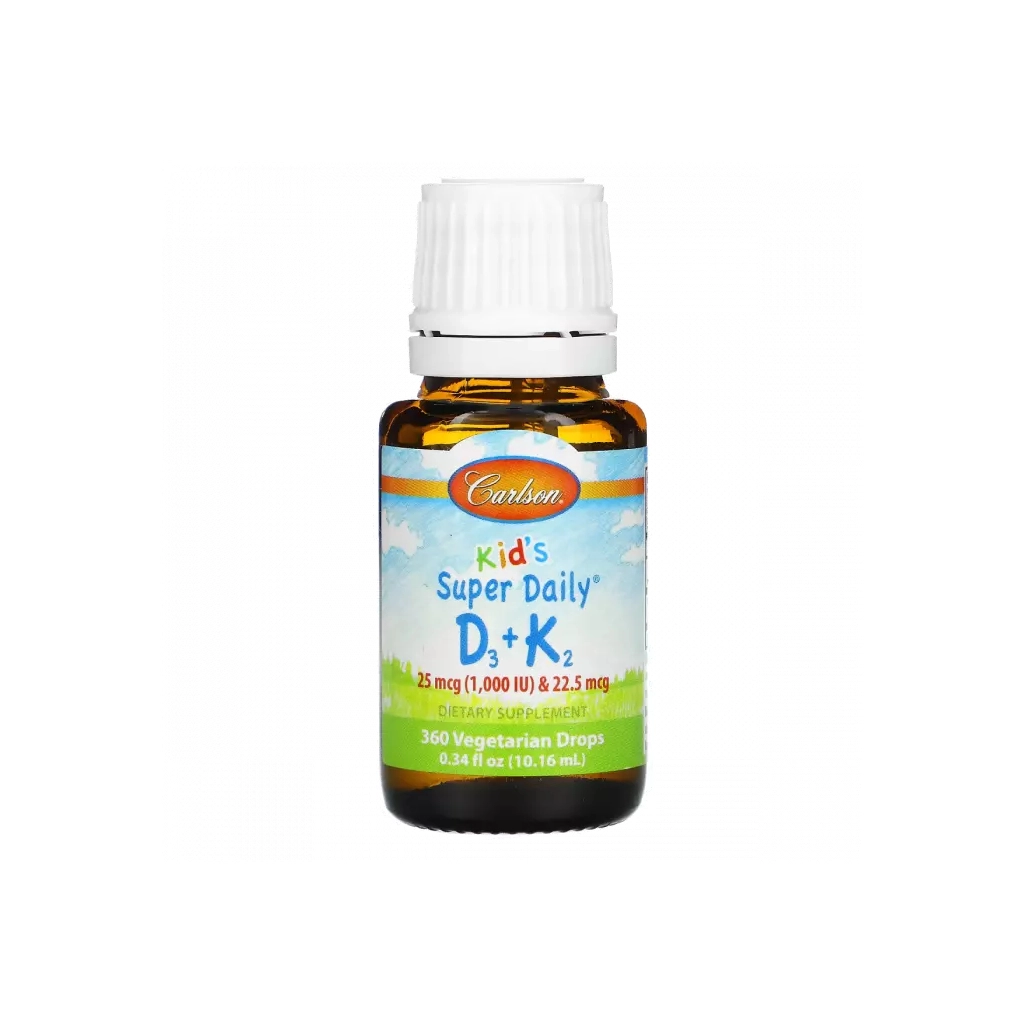 Вітамін Carlson Вітамін D3+K2 для дітей у краплях, 1000 МО та 22,5 мкг, Kid' (CAR-10530) - зображення 3