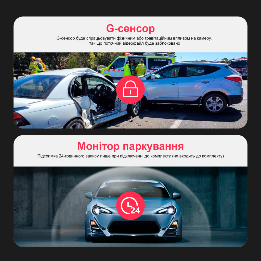 Відеореєстратор LINGDU Dash Cam LD01 + Micro SD 64GB - зображення 5