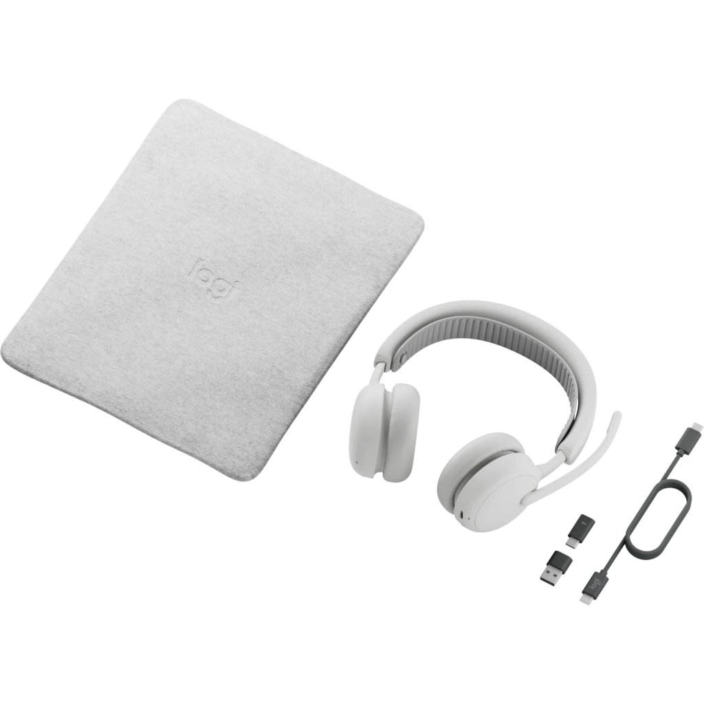Навушники Logitech Zone Wireless 2 ES for Business Off-White (981-001520) - зображення 5