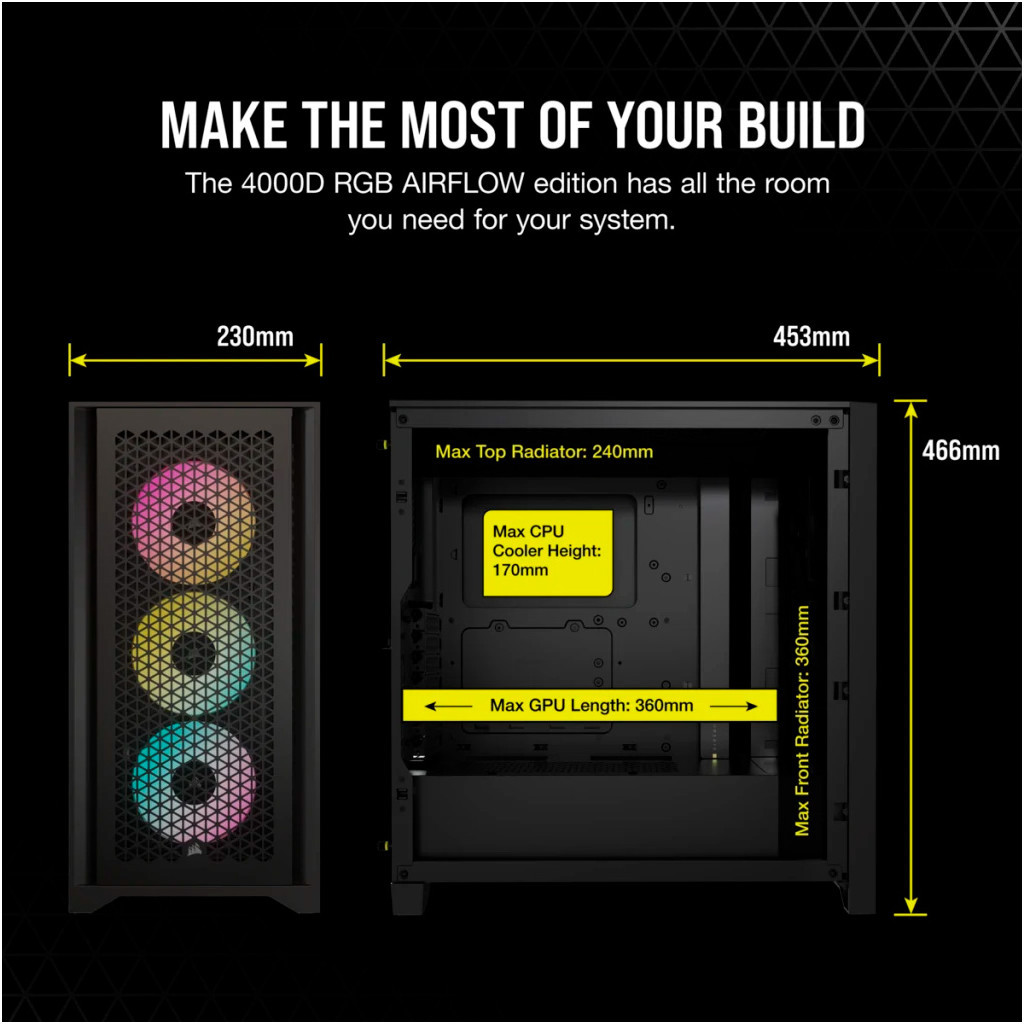 Корпус Corsair iCUE 4000D RGB Airflow Black (CC-9011240-WW) - зображення 7