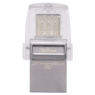 USB флеш накопичувач Kingston 32GB DataTraveler microDuo 3C USB 3.1 (DTDUO3C/32GB) - зображення 1