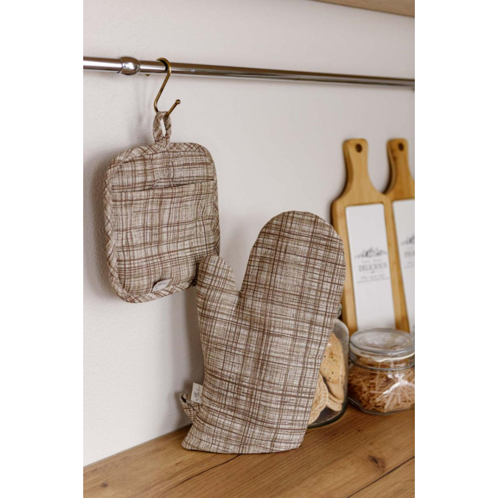 Кухонна прихватка Прованс Рукавичка Тереза клітинка 32х16 (034538) - зображення 3