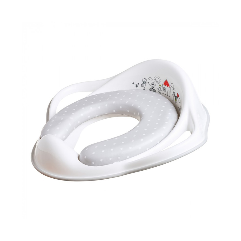 Накладка на унітаз Maltex м'яка з гумками Сім'я Біле (3910578) - зображення 1